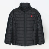 RL Full Sleeves Small Pony Puffer Jacket (Black)