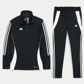 ADDAS Imported Tiro Piping Quarter Zip Tracksuit (Black)