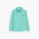 RL IMPORTED KID'S OXFORD BUTTON CASUAL SHIRT (TURQOISE)