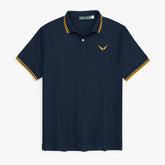 Cotton Eagle Premium Tipping Collar Polo Shirt (Navy Blue)