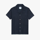 Z.A.R.A BASIC MEN'S CUBAN COLLAR CASUAL SHIRT (NAVY BLUE)