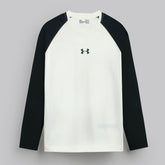 UA Premium Dri Fit Full Sleeves T-Shirt (White&Black)