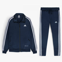 Addas Imported polyester Fleece Tracksuit (Navy Blue)