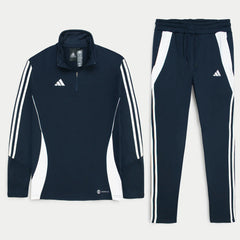 ADDAS Imported Tiro Piping Quarter Zip Tracksuit (Navy Blue)