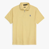 RL Premium Small Pony Zip Up Polo shirt (Yellow)