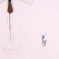 RL PREMIUM MEN'S MULTI ZIPPER POLO SHIRT (POWDER PINK)