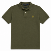 RL SMALL PONY PIQUE COTTON POLO SHIRT (OLIVE GREEN)