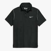 NKE PREMIUM DRI-FIT PIPING POLO SHIRT (BLACK)