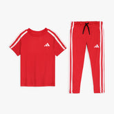 ADDAS PREMIUM KIDS DRI-FIT TRACKSUIT (RED)