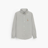 RL IMPORTED KID'S OXFORD BUTTON CASUAL SHIRT (HEATHER GREY)