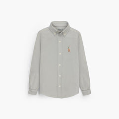 RL IMPORTED KID'S OXFORD BUTTON CASUAL SHIRT (HEATHER GREY)