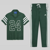 ADDAS PREMIUM INSPIRED 24 V NECK TRACKSUIT (GREEN)