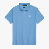 RL Premium Small Pony Zip Up Polo shirt (Sky Blue)