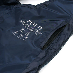 RL IMPORTED HANDWOVEN GORHM DOWN VEST JACKET (NAVY BLUE)