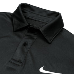 NKE PREMIUM DRI-FIT PIPING POLO SHIRT (BLACK)