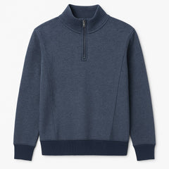 Z.A.R.A PREMIUM COTTON FLEECE FRONT PANEL TRACKSUIT (NAVY MELANGE)