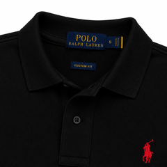 RL SMALL PONY PIQUE COTTON POLO SHIRT (BLACK)