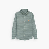 RL IMPORTED KID'S OXFORD BUTTON CASUAL SHIRT (MELLANGE GREEN)