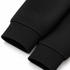 LCST12 IMPORTED OTTOMAN MOCKNECK ZIP-UP (BLACK)