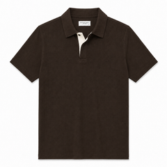 COTTON EAGLE PRESTIGE KNIT POLO SHIRT (ESPRESSO BROWN)