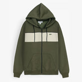 LCST12 Imported Cotton Fleece Zipper Hoodie (Olive&Stone)