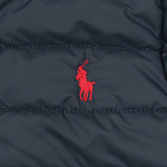RL premium Small Pony Puffer Jacket (Navy Blue)