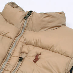 RL IMPORTED HANDWOVEN GORHM DOWN VEST JACKET (KHAAKI)