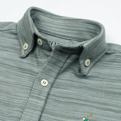 RL IMPORTED KID'S OXFORD BUTTON CASUAL SHIRT (MELLANGE GREEN)