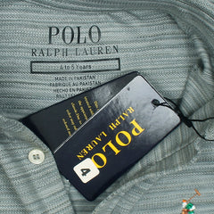 RL IMPORTED KID'S OXFORD BUTTON CASUAL SHIRT (MELLANGE GREEN)