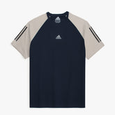 ADDAS Imported Mesh Shoulder Dri Fit T-Shirt (Navy & Grey)