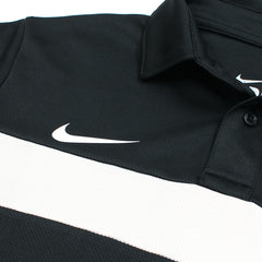 NKE PREMIUM MESH DRI-FIT PANALED POLO SHIRT (BLACK/WHITE)