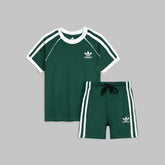 ADDAS PREMIUM KIDS PIPING DRI FIT TWINSET (GREEN)