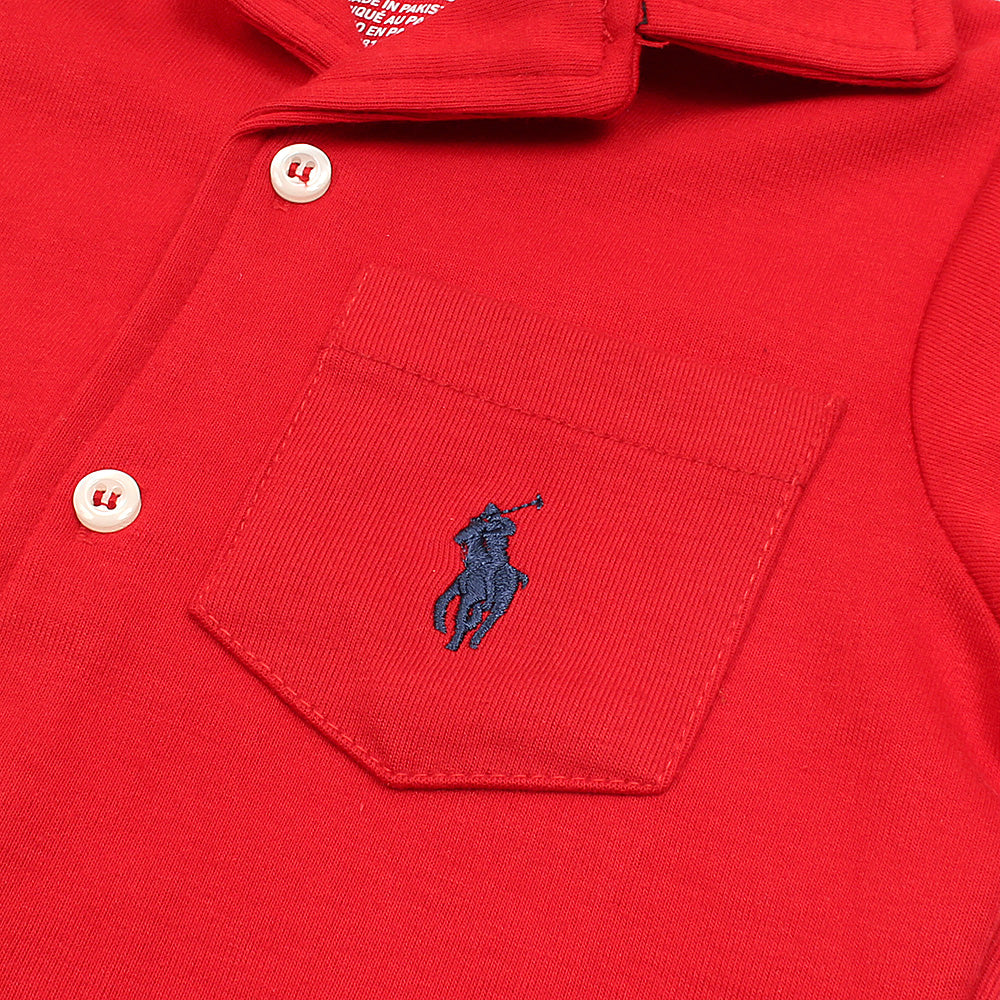 RL PREMIUM KIDS CUBAN COLLAR TWINSET (RED)