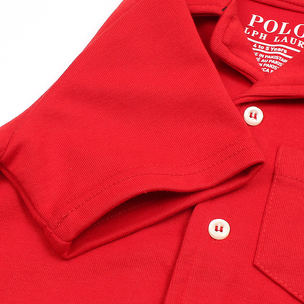 RL PREMIUM KIDS CUBAN COLLAR TWINSET (RED)
