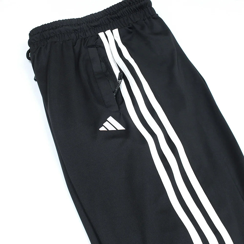 ADADS PREMIUM MEN'S HALF STRIPES TROUSER (BLACK)