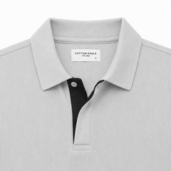 COTTON EAGLE PRESTIGE KNIT POLO SHIRT (ASH GREY)