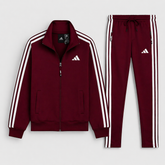 ADDAS EDGE LINE POLYESTER FLEECE TRACKSUIT (MAROON)