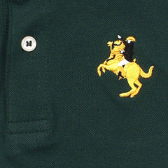 GRDNO Kids Premium Napoleon Tipped Collar Polo Shirt (Green)
