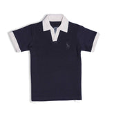 RL PREMIUM KIDS V NECK POLO SHIRT (BLACK SEA)