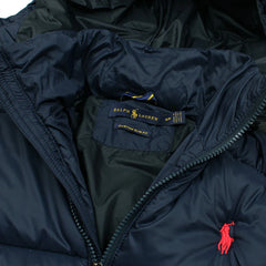 RL PREMIUM MEN DOWN HOODED PUFFER JACKET (NAVY BLUE)