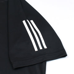 AD12 Imported Mesh Shoulder Dri Fit T-Shirt (Black)