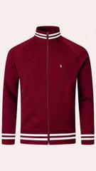 RL PREMIUM COTTON FLEECE DOUBLE KNIT TRACK JACKET (MAROON)