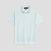 RL PREMIUM MEN'S V NECK BORDER POLO SHIRT (SKY BLUE)