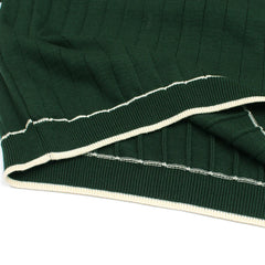 Z.A.R.A PREMIUM ESPRESSO CABEL-KNIT POLO SHIRT (GREEN)