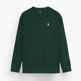 RL PREMIUM S/P THERMAL COTTON DESIGNER SWEATSHIRT (DK GREEN)