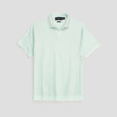 RL PREMIUM MEN'S V NECK BORDER POLO SHIRT (SEA GREEN)