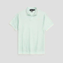 RL PREMIUM MEN'S V NECK BORDER POLO SHIRT (SEA GREEN)
