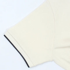 ZR PREMIUM MEN'S V NECK POLO SHIRT (OFF-WHITE)