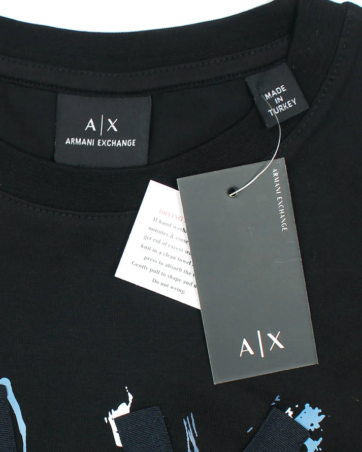 A-X IMPORTED MEN'S DESIGNER T-SHIRT (BLACK)