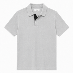 COTTON EAGLE PRESTIGE KNIT POLO SHIRT (ASH GREY)